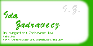 ida zadravecz business card